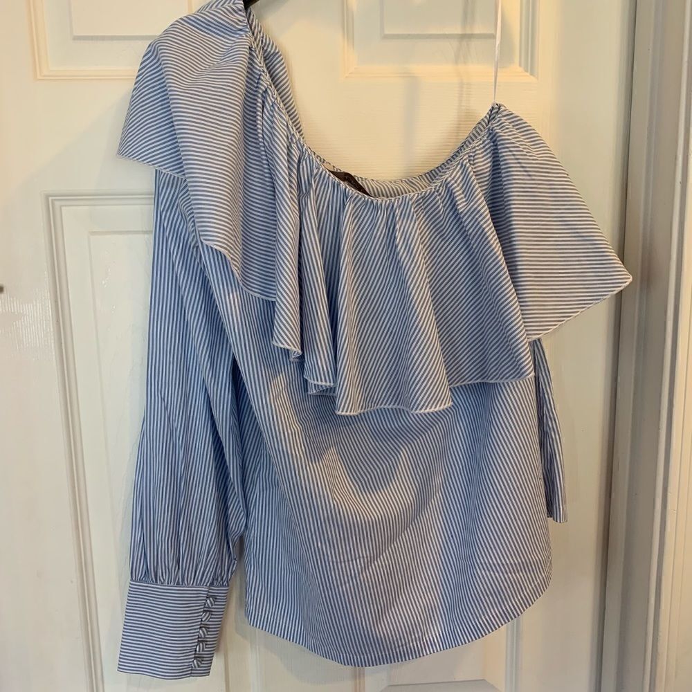 Loft One Arm/Shoulder Striped Top - Picture 3 of 7